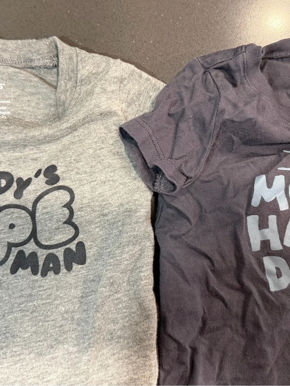 Carter's Gray & Navy Baby One-Piece Bodysuits - Daddy's Hype & Mom's Happy Dude